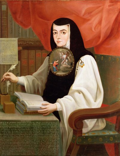 Sister Juana Ines de la Cruz (1648-95) by Andres de Islas